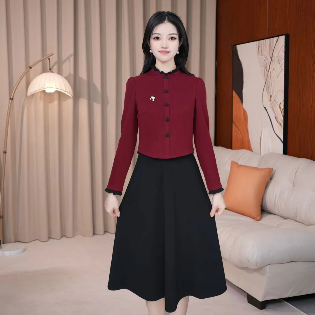 假两件连衣裙春秋显瘦气质长袖时尚修身职业秋冬春秋显瘦气质长袖