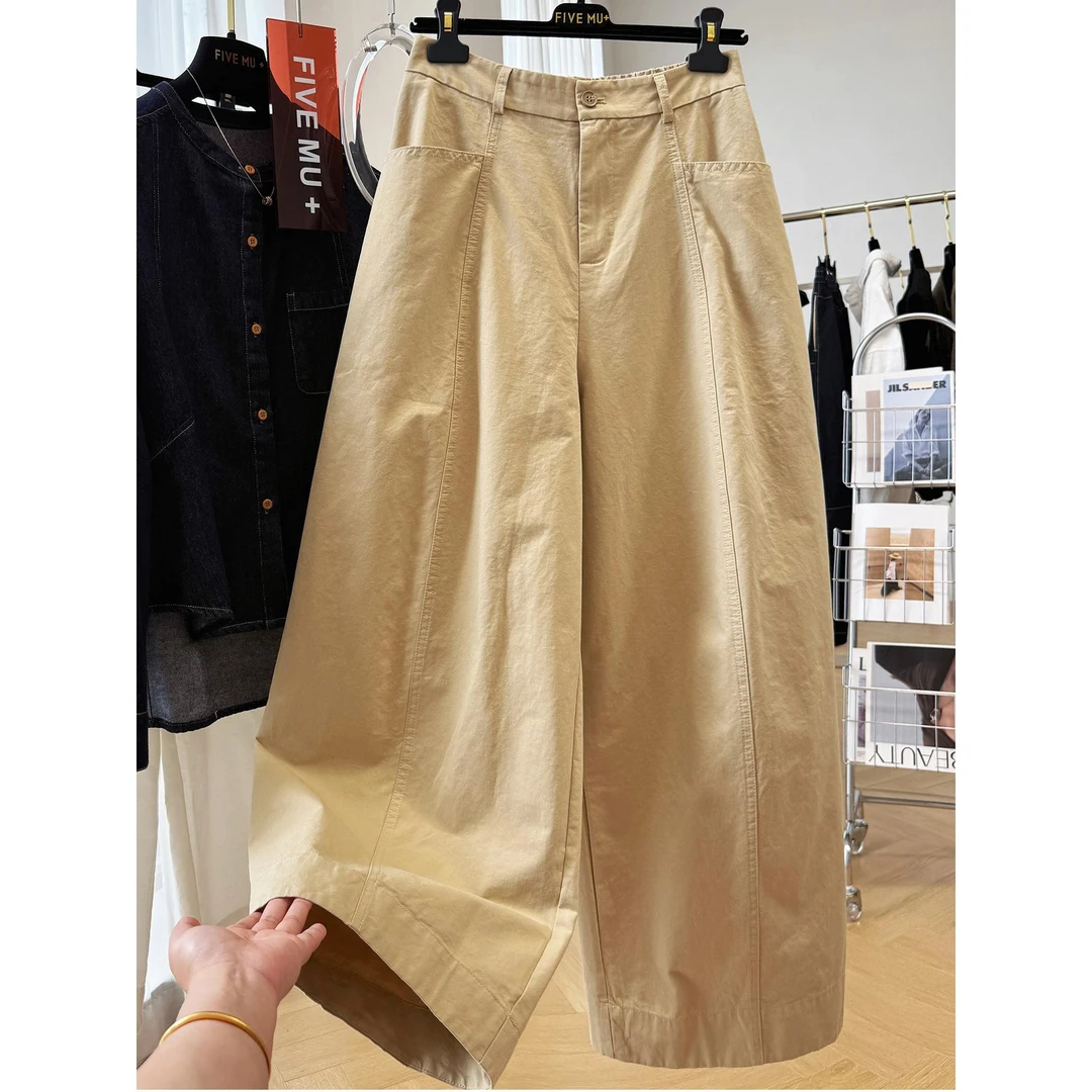 今年流行巨好看的梧桐裤女秋季宽松bf慵懒风裤子高腰工装休闲裤薄