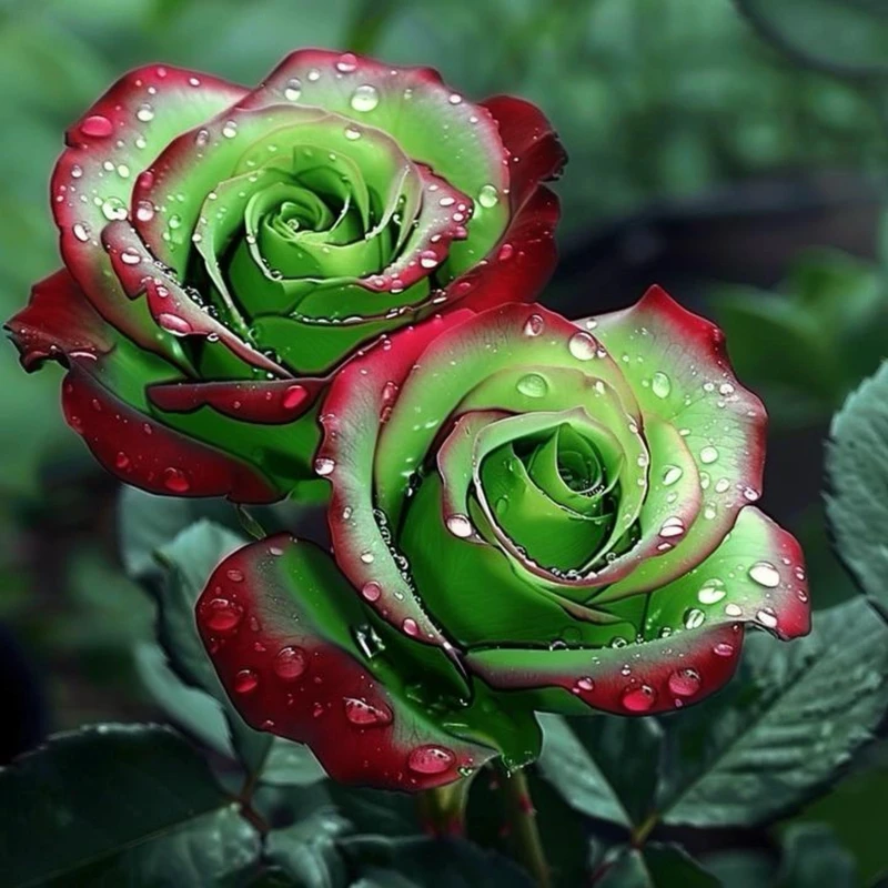 新【苏格兰红绿】玫瑰花苗月季花苗盆栽地阳台庭院蔷薇花苗四季开花