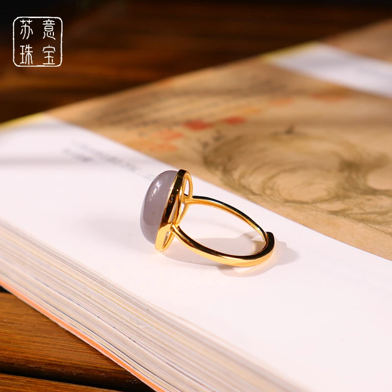 天然和田玉大蛋面浓烟紫拍一发一（多样性发货）