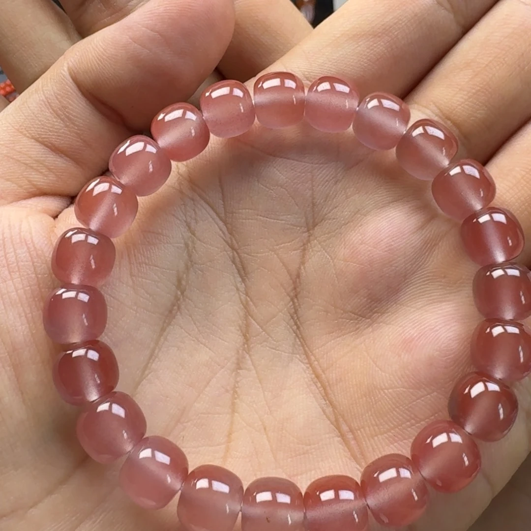 南红玛瑙冰粉单圈9+未镶嵌