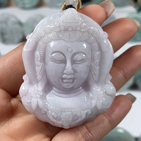 翡翠颈饰未镶嵌观音福利