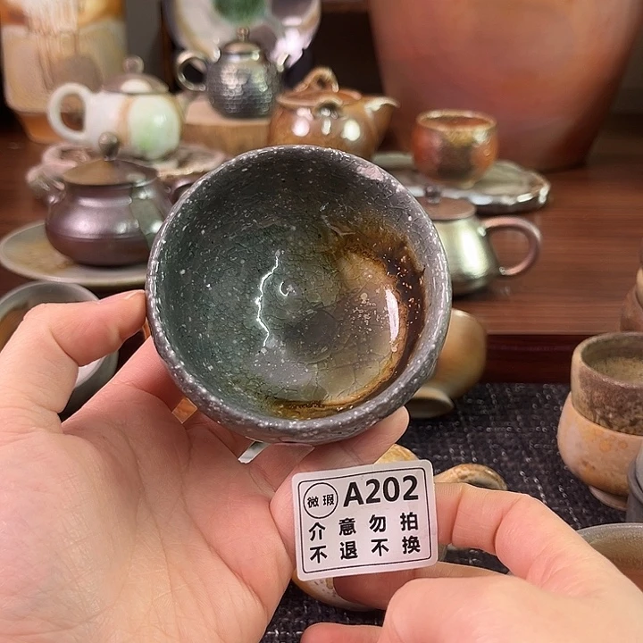 柴烧粗陶窑宝主人杯