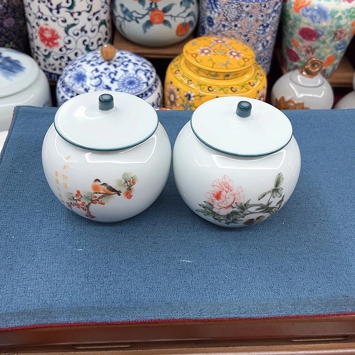 瓷片茶叶罐陶瓷罐密封罐