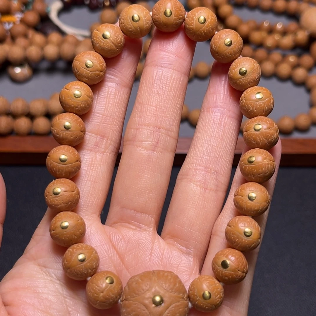 凤眼菩提吊坠11mm2025精品铜钉手串