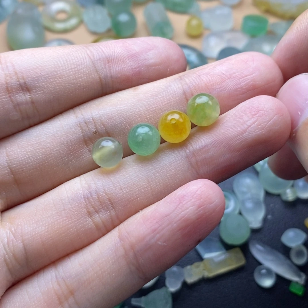 定制翡翠未镶嵌素***子珠子