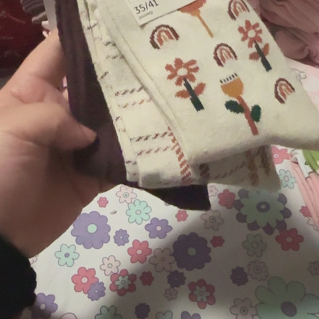 三醋酯纤维棉混纺布棉类混纺女士三双中筒袜