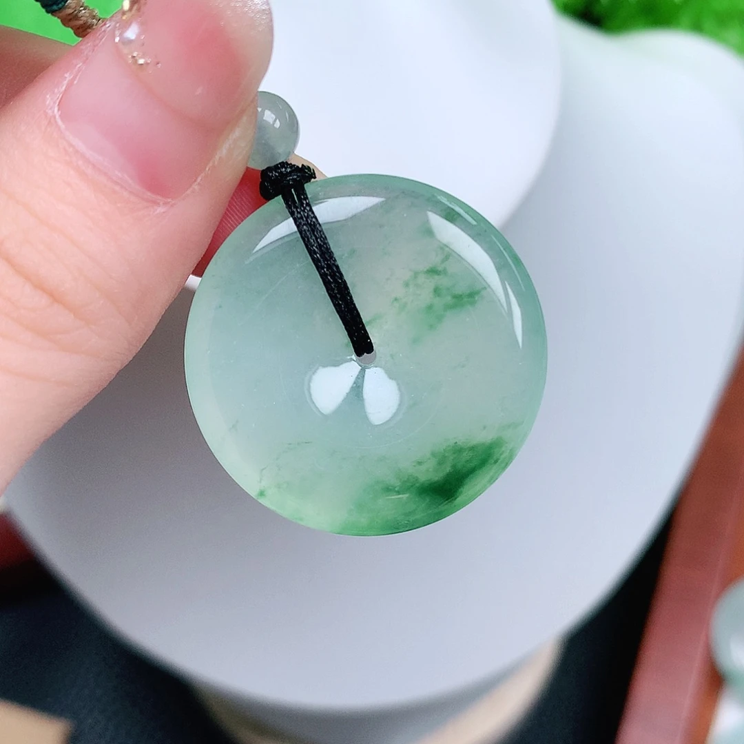 翡翠未镶嵌颈饰平安27.8-5.4