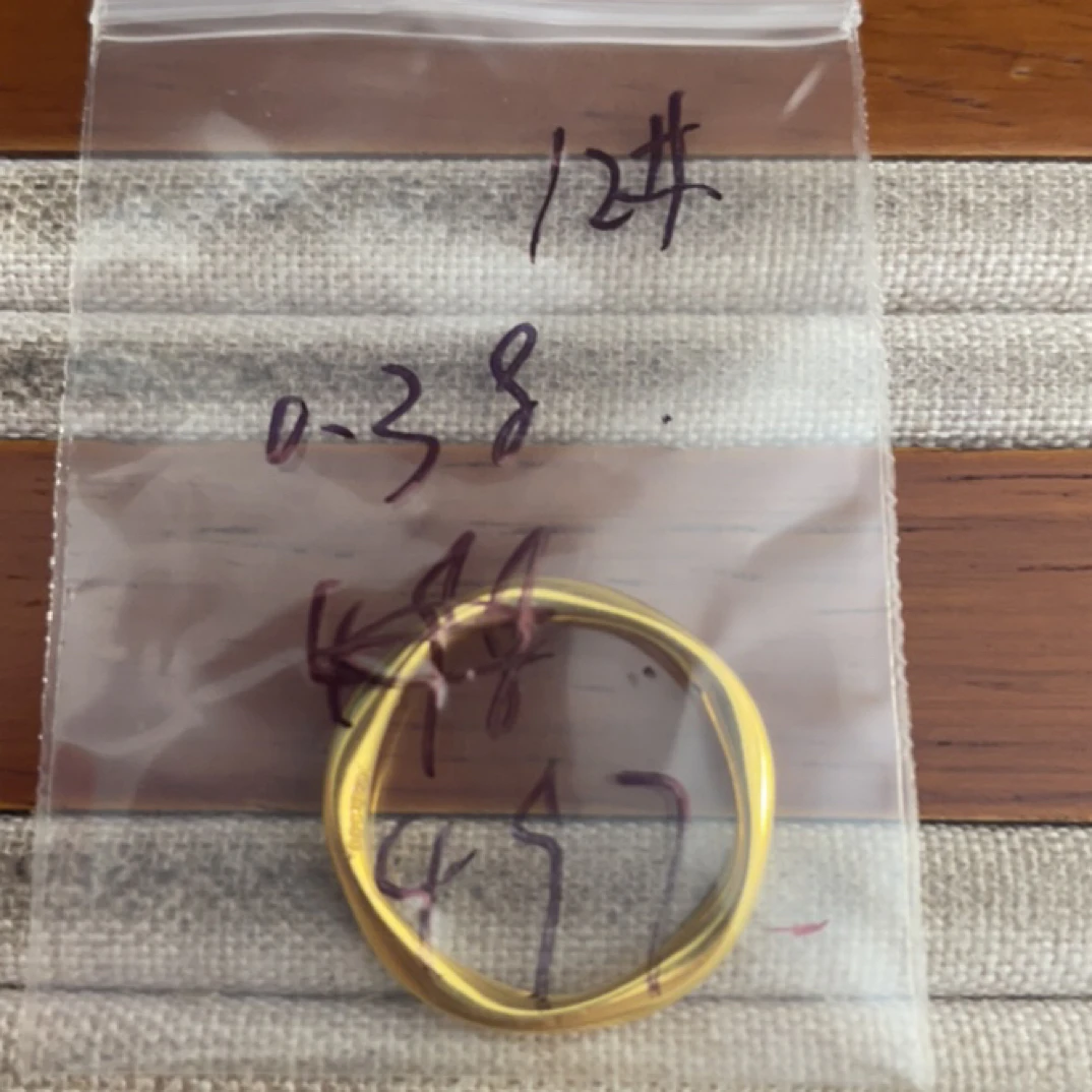 A2克重0.38 12号 莫比乌斯戒指 足金999