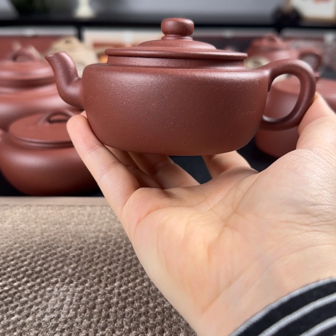 猫***废紫砂茶壶微瑕旭帽