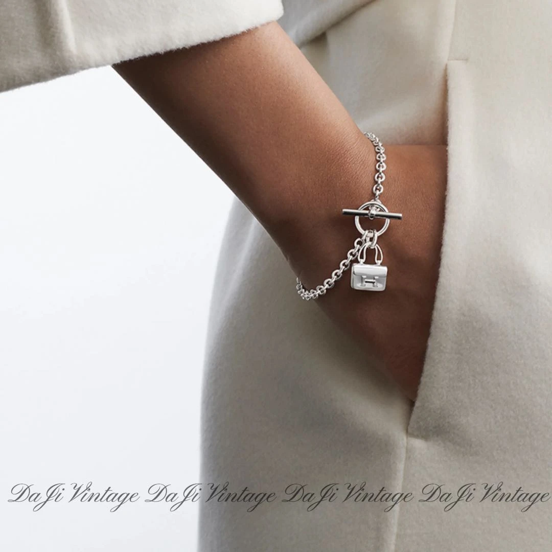 大吉中古/Hermes爱马仕银色康康手链