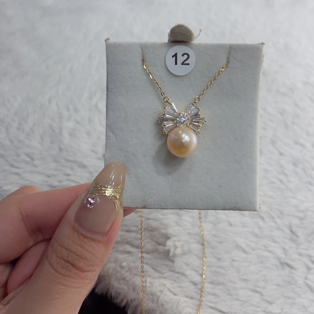 淡水珍珠套链银S925镶嵌