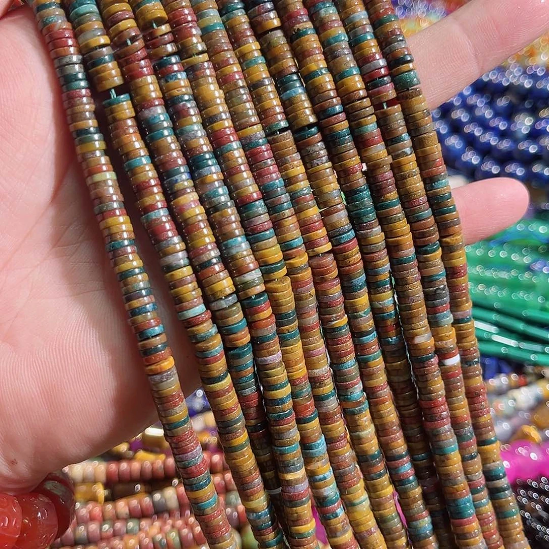 玛瑙/玉髓未镶嵌珠宝半成品海洋玛瑙隔片一条6x1.3mm