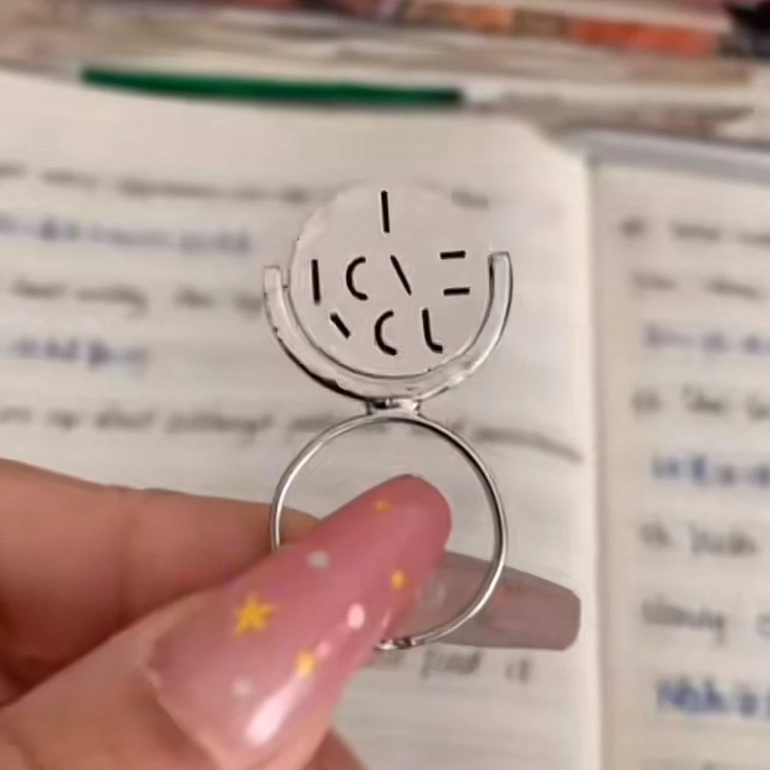 铜合金戒指 “LOVE”旋转告白戒指可转动表白指环轻奢小众设计精致