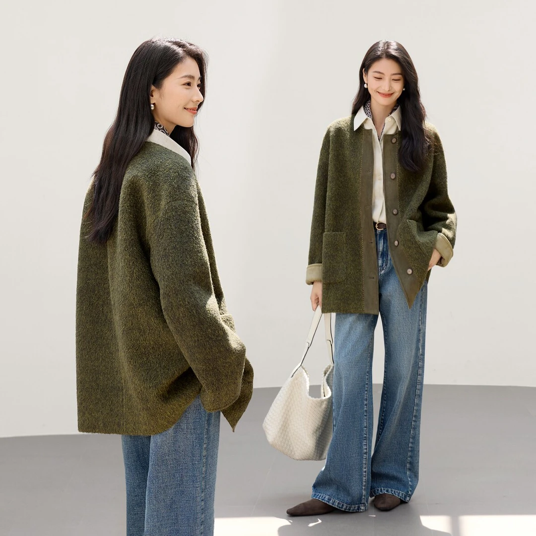宽松气质毛呢外套女装2026秋冬新款法式小香风毛呢子上衣高级外套