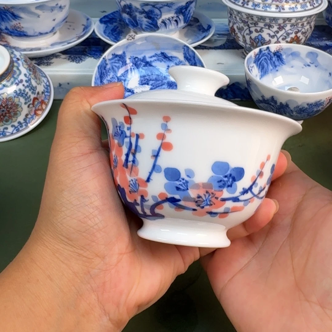 景德镇纯水绘茶具圆圆263