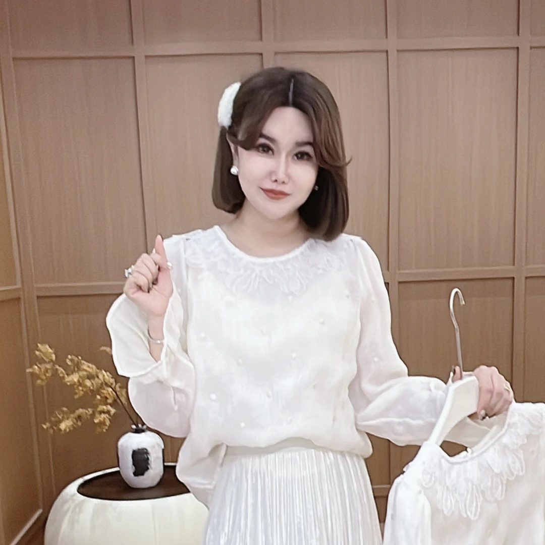 闺蜜精品090701【琉璃沙】蕾丝拼接衬衫