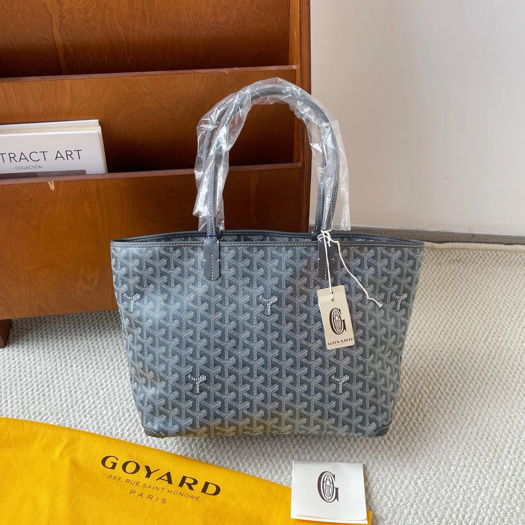 未使用 Goyard 灰色小号拉链款托特全新 BJM20-0266