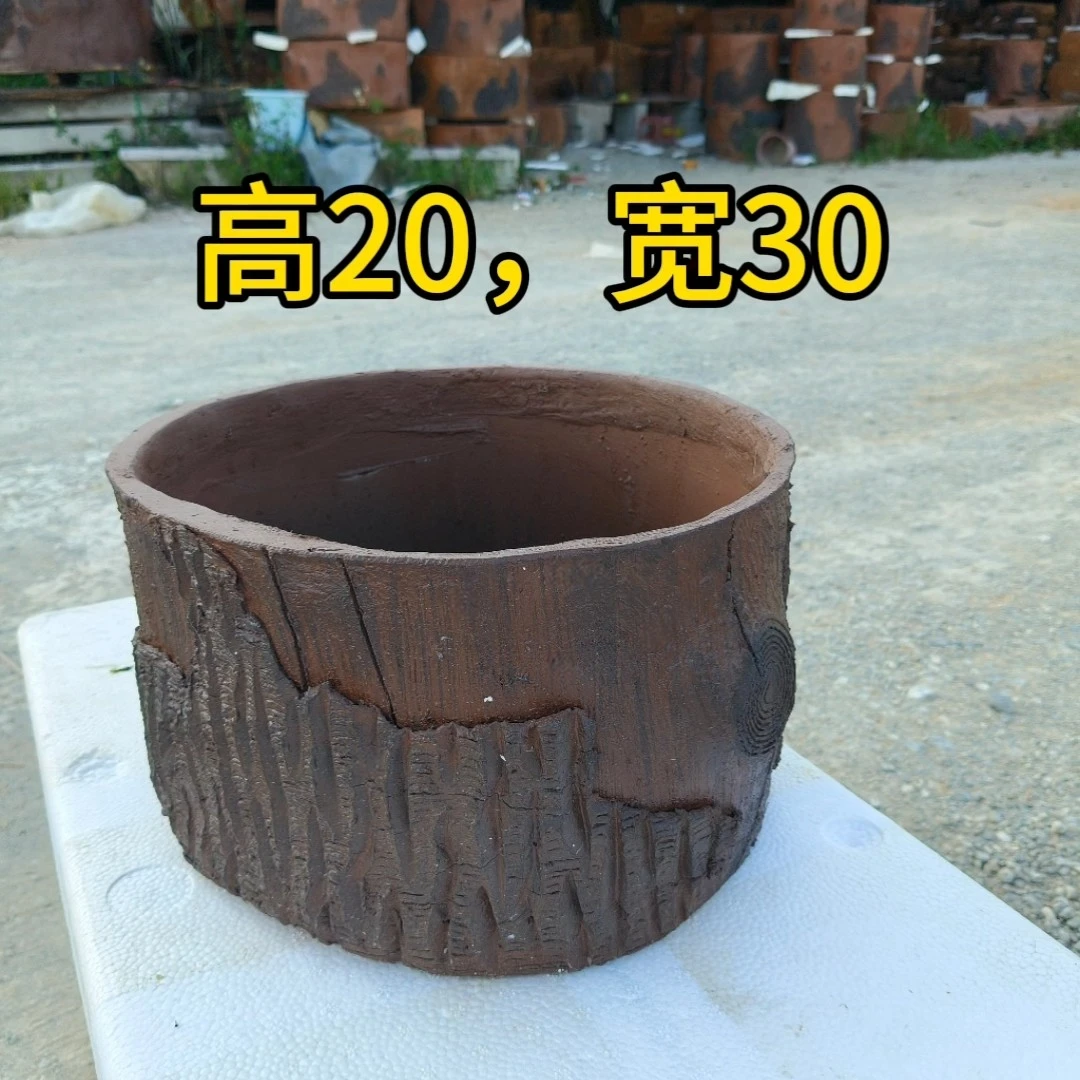 纯手工水泥木庭院花盆高端大气上档次,多肉花盆