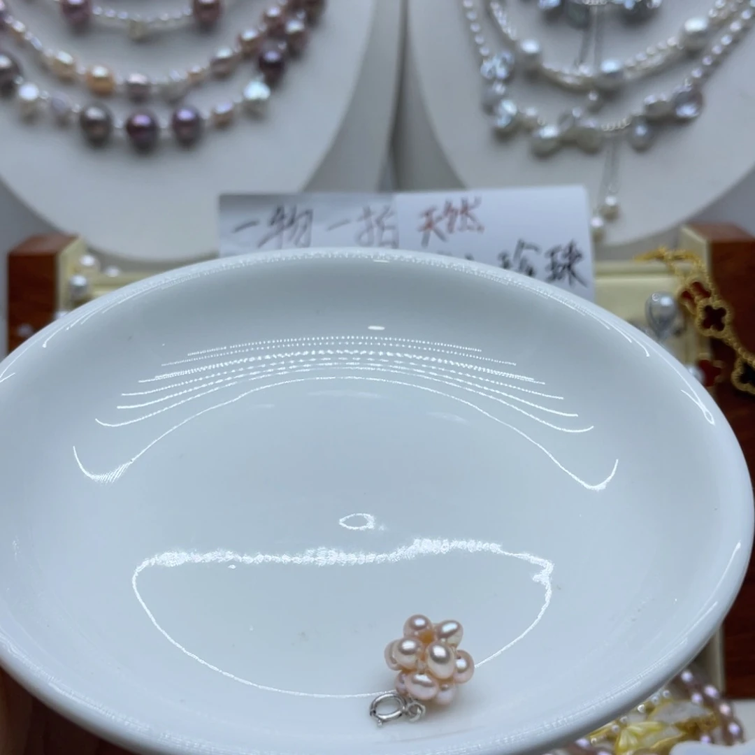 淡水珍珠银S925镶嵌颈饰似**情
