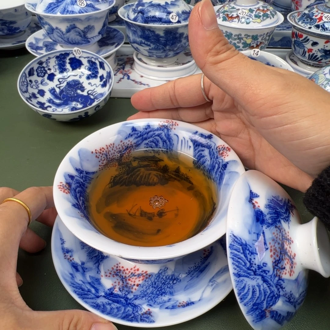 陶瓷景德镇纯手工纯手绘茶具木木51