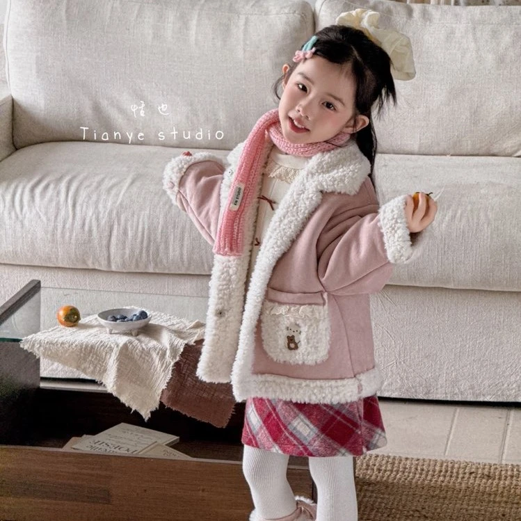 【Bao Bao】冬款加厚皮毛一体女宝宝外套5295