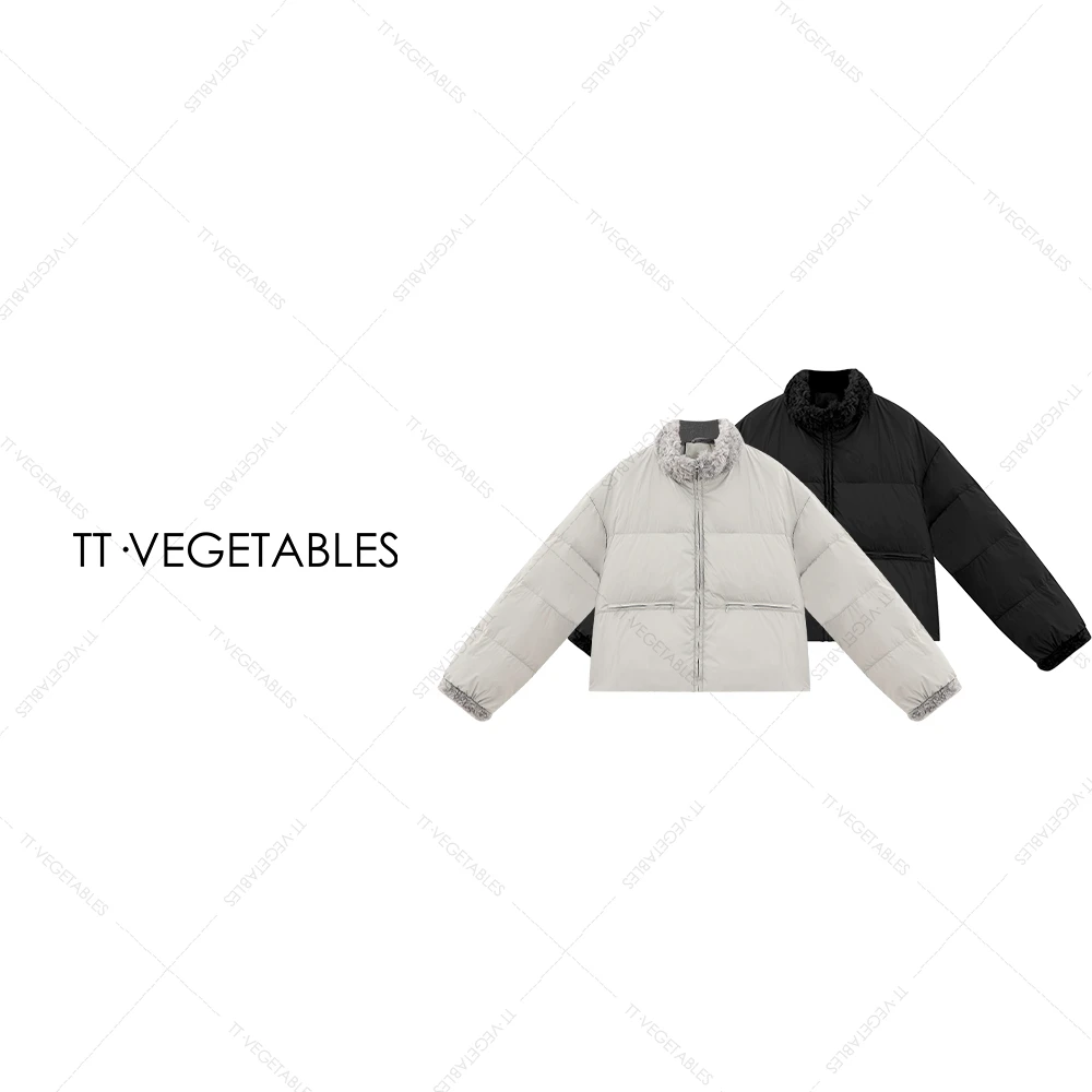 噢芬/小个子 【砚宁】白鸭绒立领轻薄短款羽绒服外套522593