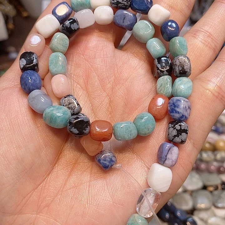 玛瑙/玉髓散珠天然石面包多宝一条