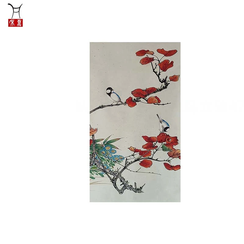 M1090花鸟立轴47x82/3.5平尺