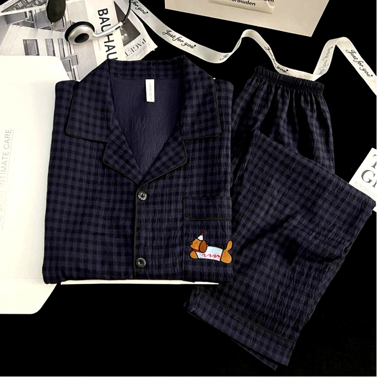 圣诞小狗云朵棉睡衣春夏秋季女款爆款2025新款家居服套装长短袖裤