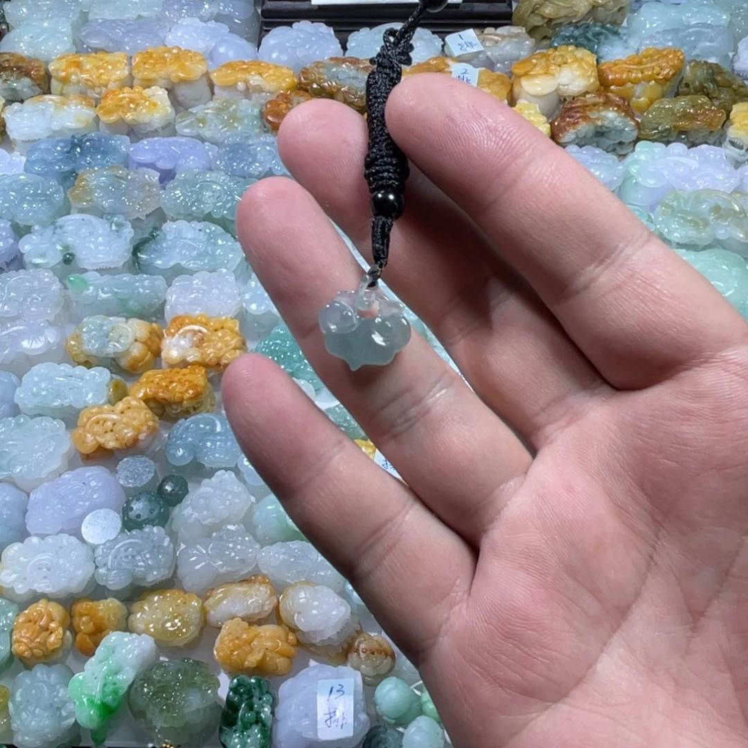 翡翠未镶嵌颈饰天然