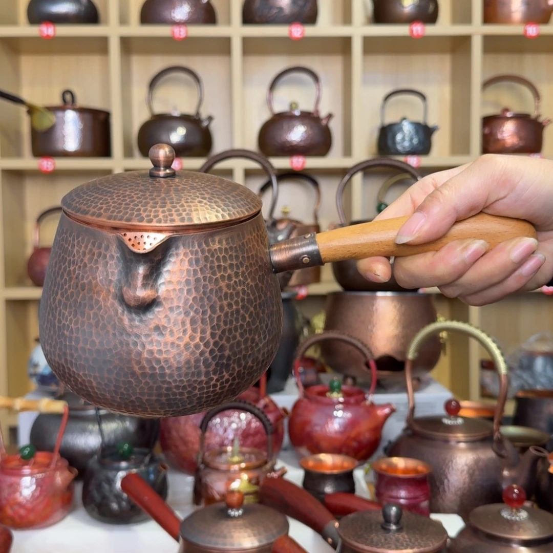 1000毫升侧把加厚紫铜壶