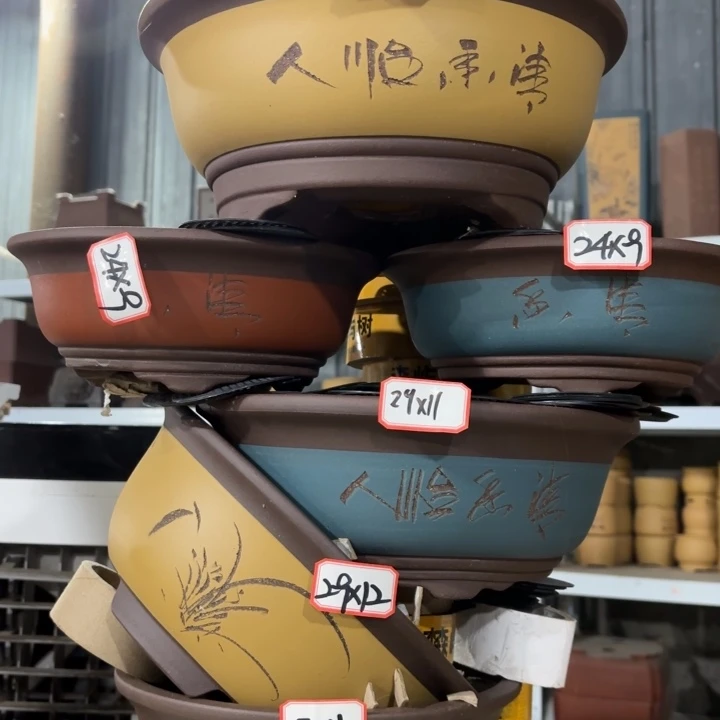 紫砂花盆100-6。