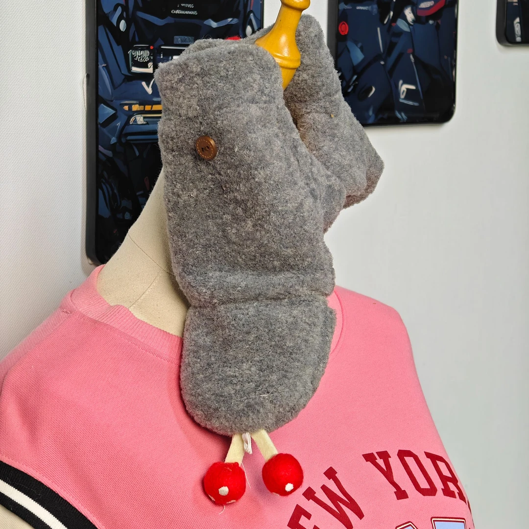 C14 半指可爱手套  毛绒保暖