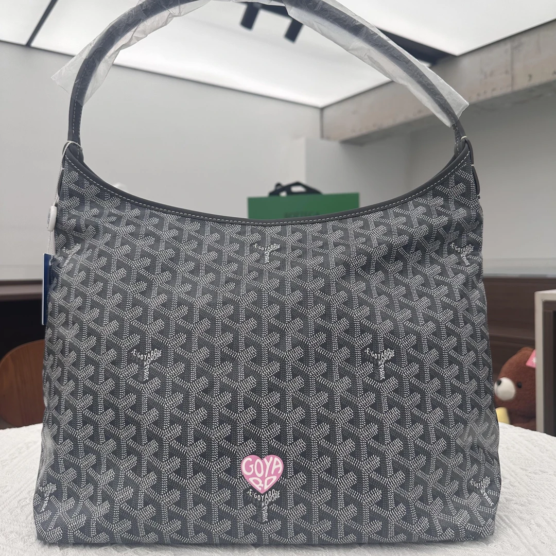 99新 Gaoy/戈雅 【嘻哈专属】/D7857/灰色 hobo 单肩包