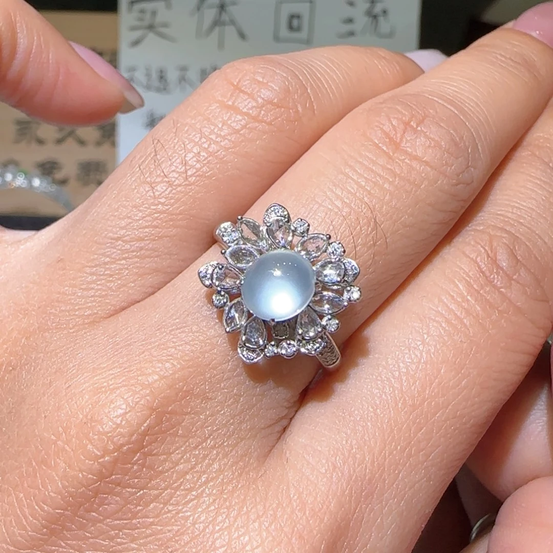 【闪购商品】翡翠戒指18K金镶嵌缅甸