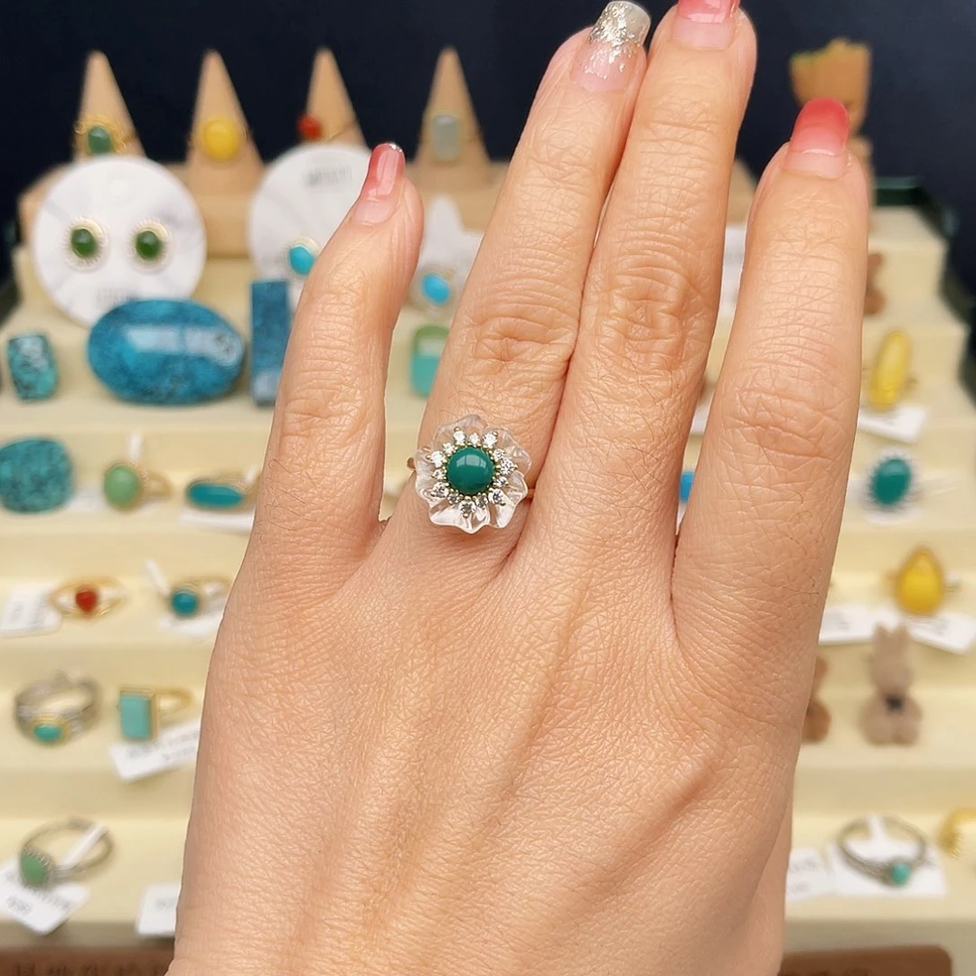 绿松石戒指合金女戒