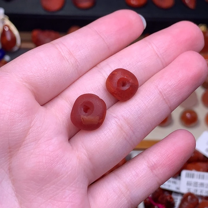 南红玛瑙未镶嵌珠宝半成品藏扣组合