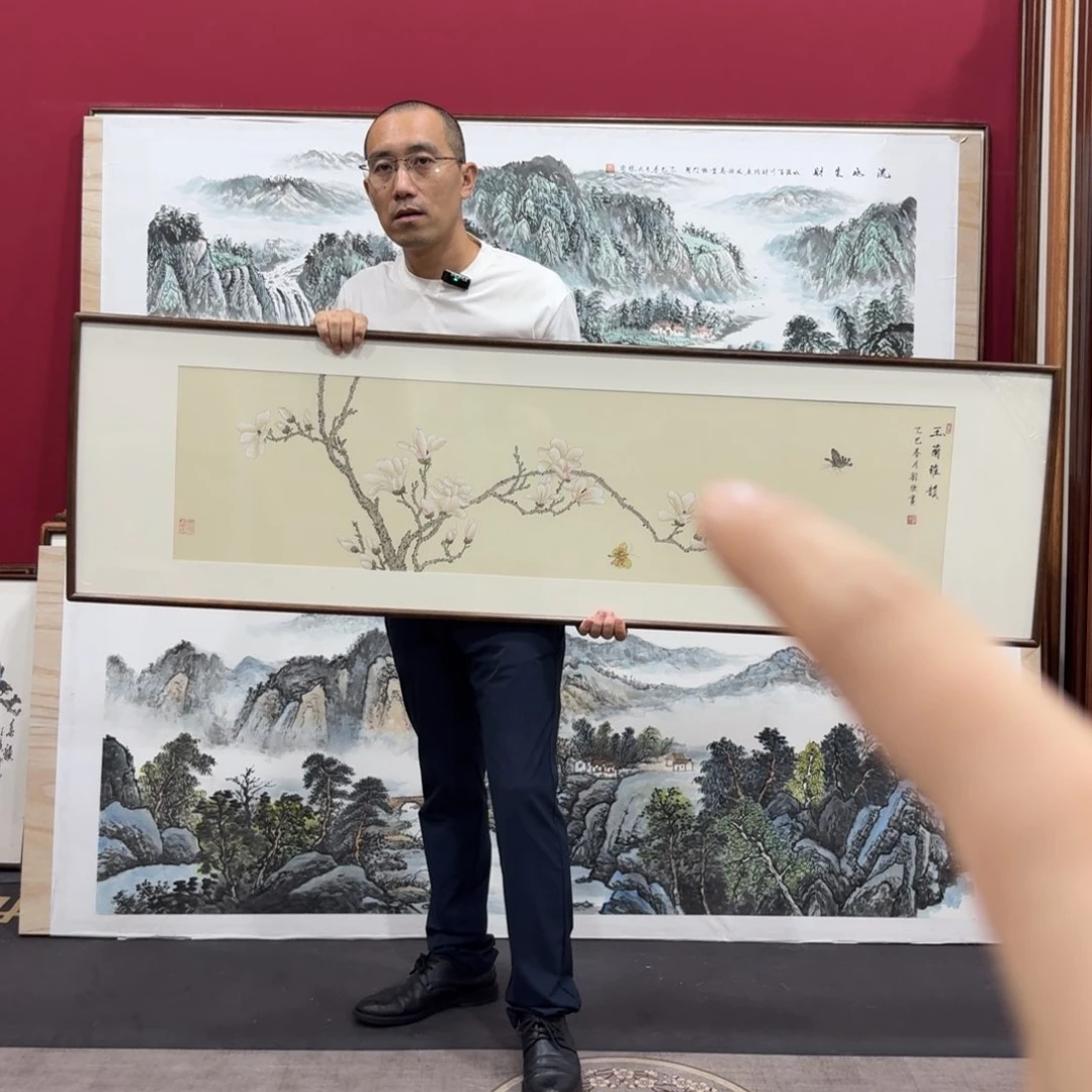 国画带框绘画160/45尺寸