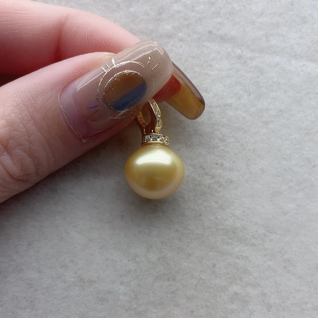 海水珍珠银S925镶嵌吊坠49