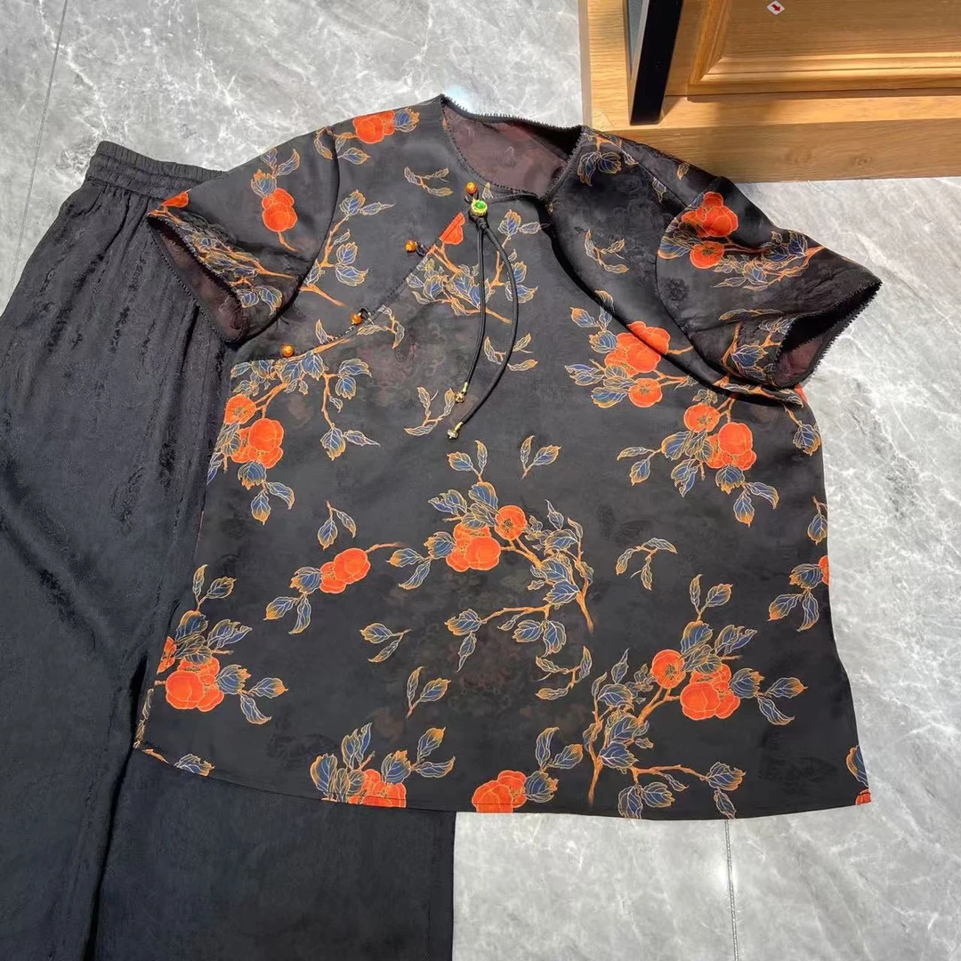 谢美丽-精选新款柿柿如意国风上衣衬衫新中式