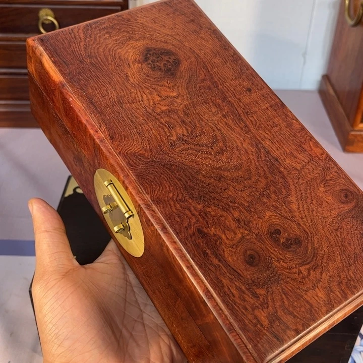 木缅甸花梨独板首饰盒