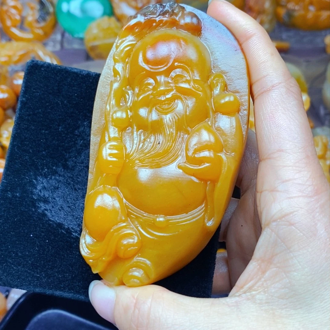 未镶嵌石英质玉（黄龙玉）吊坠(不含链)