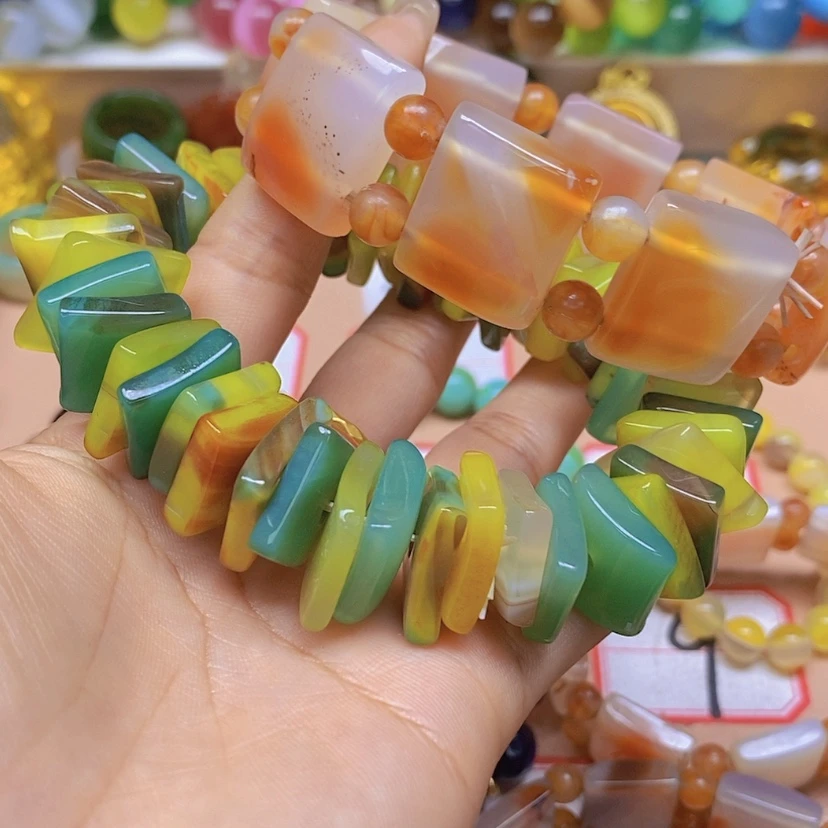 【闪购商品】玛瑙/玉髓颈饰未镶嵌小*六