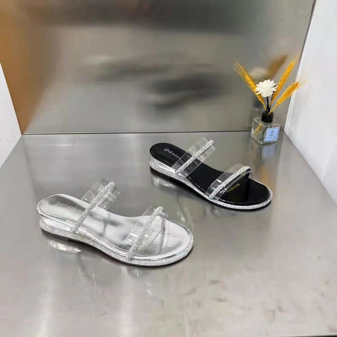 2025新款网红透明带仙女风水钻凉拖鞋B3-8708-80