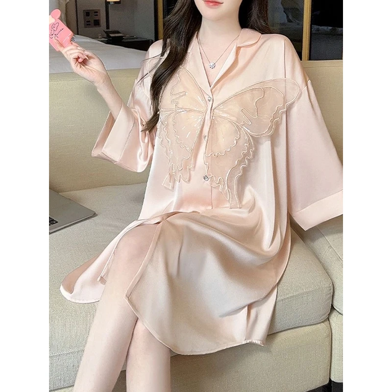 【401-414】夏季睡衣裙时尚雪花冰丝睡裙找到对应编号拍下~