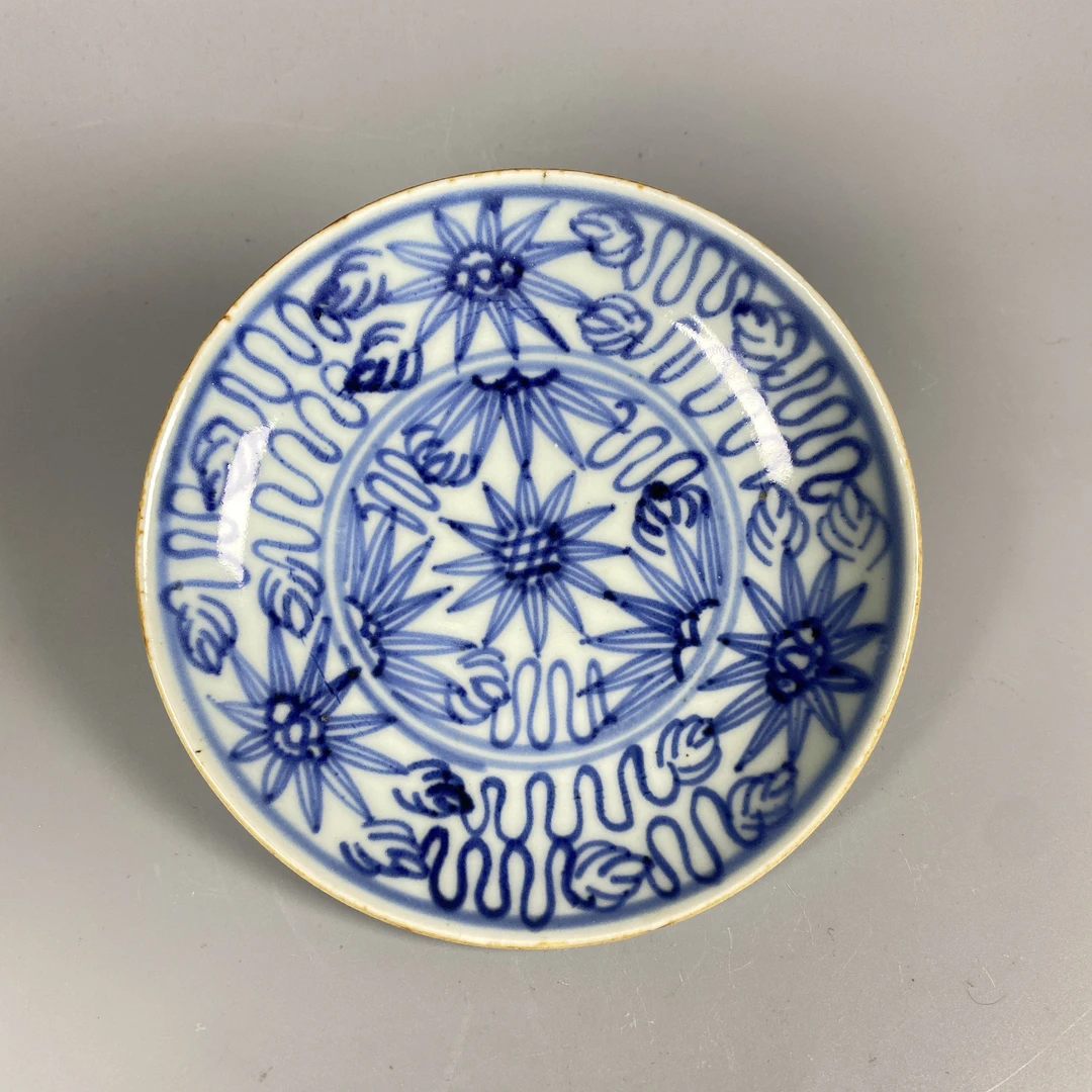 【022041248】清代青花花卉盘