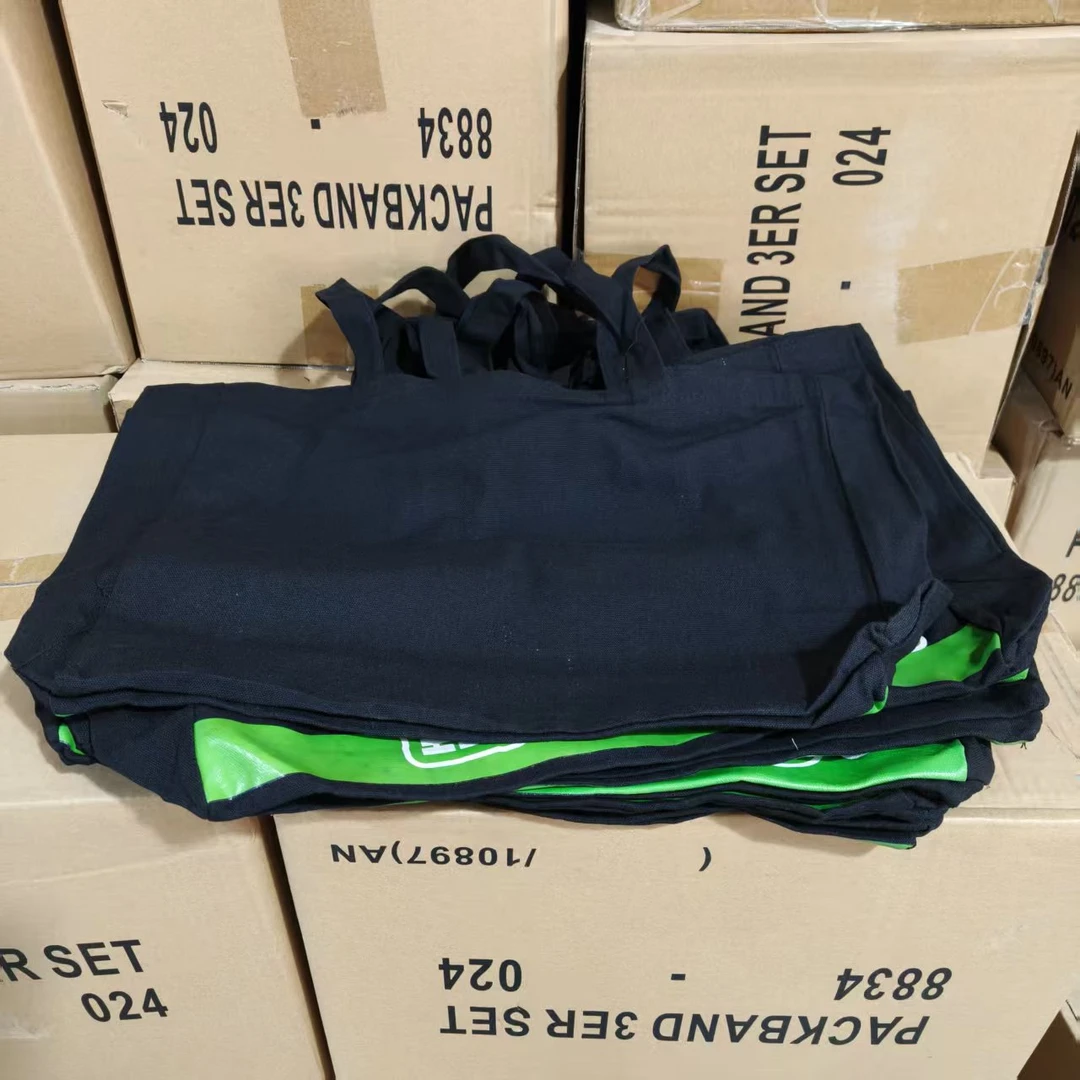 发8个 黑色帆布手提袋长度48*高度28*宽度10cm