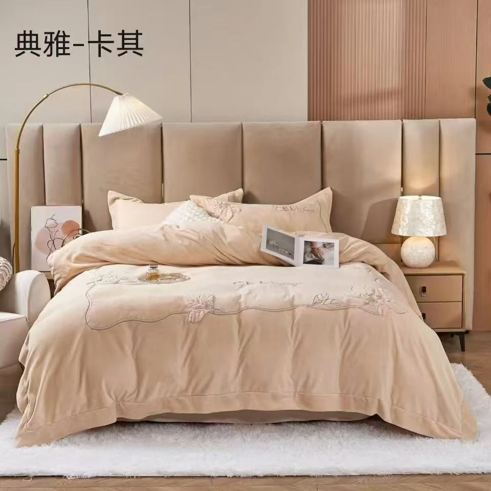 小珊珊专属 小丛绒床单四件 典雅 小丛绒 四件套 (可改床笠)