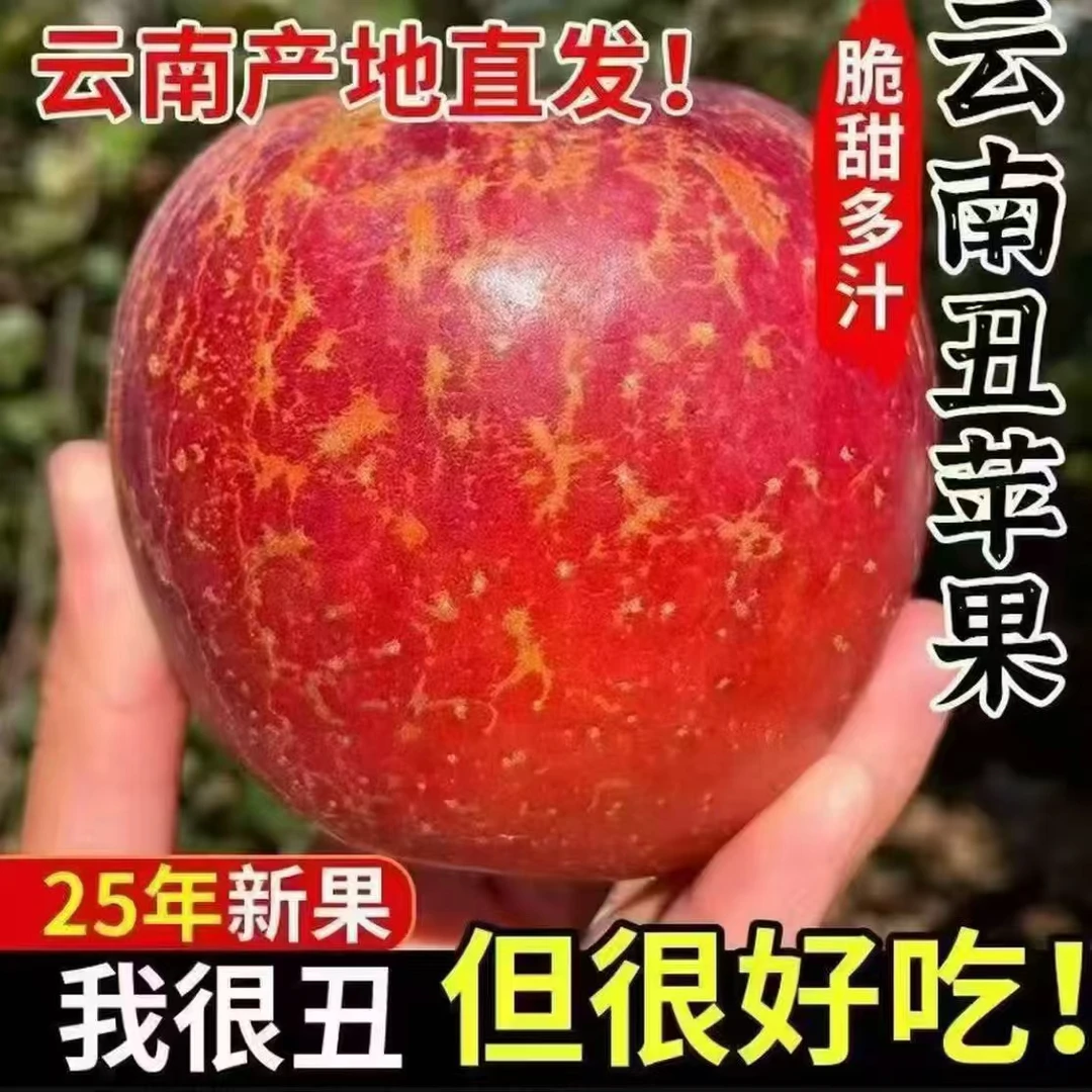 云南昭通红露冰糖心丑苹果新鲜现摘脆甜多汁水果